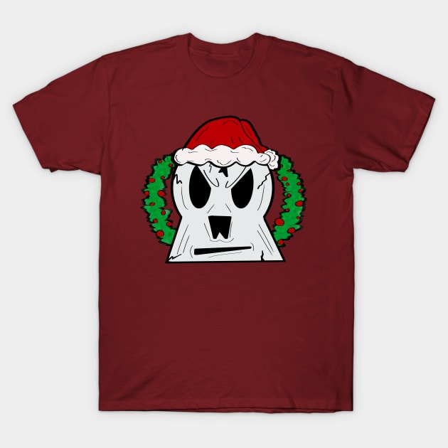 Christmas Skull T-Shirt by creationoverload